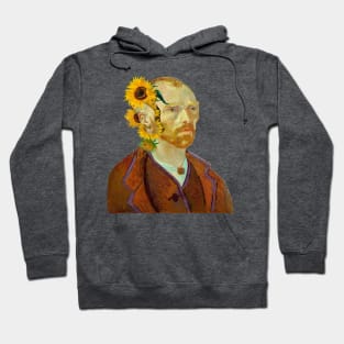 Surreal Symphony: Van Gogh's Sunflowers from a Severed Ear Hoodie